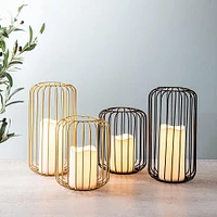 KSP Layne LED Metal Lantern 14x14x26cm (Gold)
