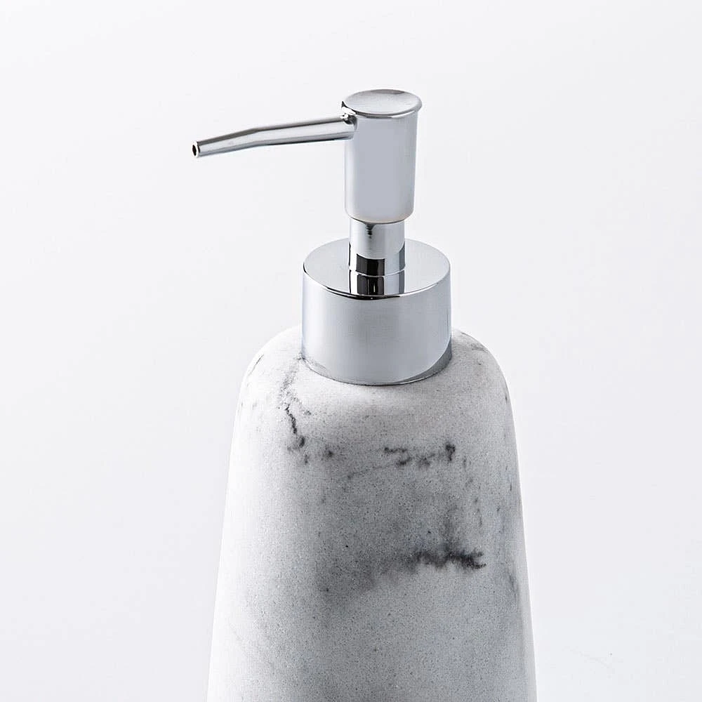 KSP Carrara Marble Resin Soap Pump (Grey/White)