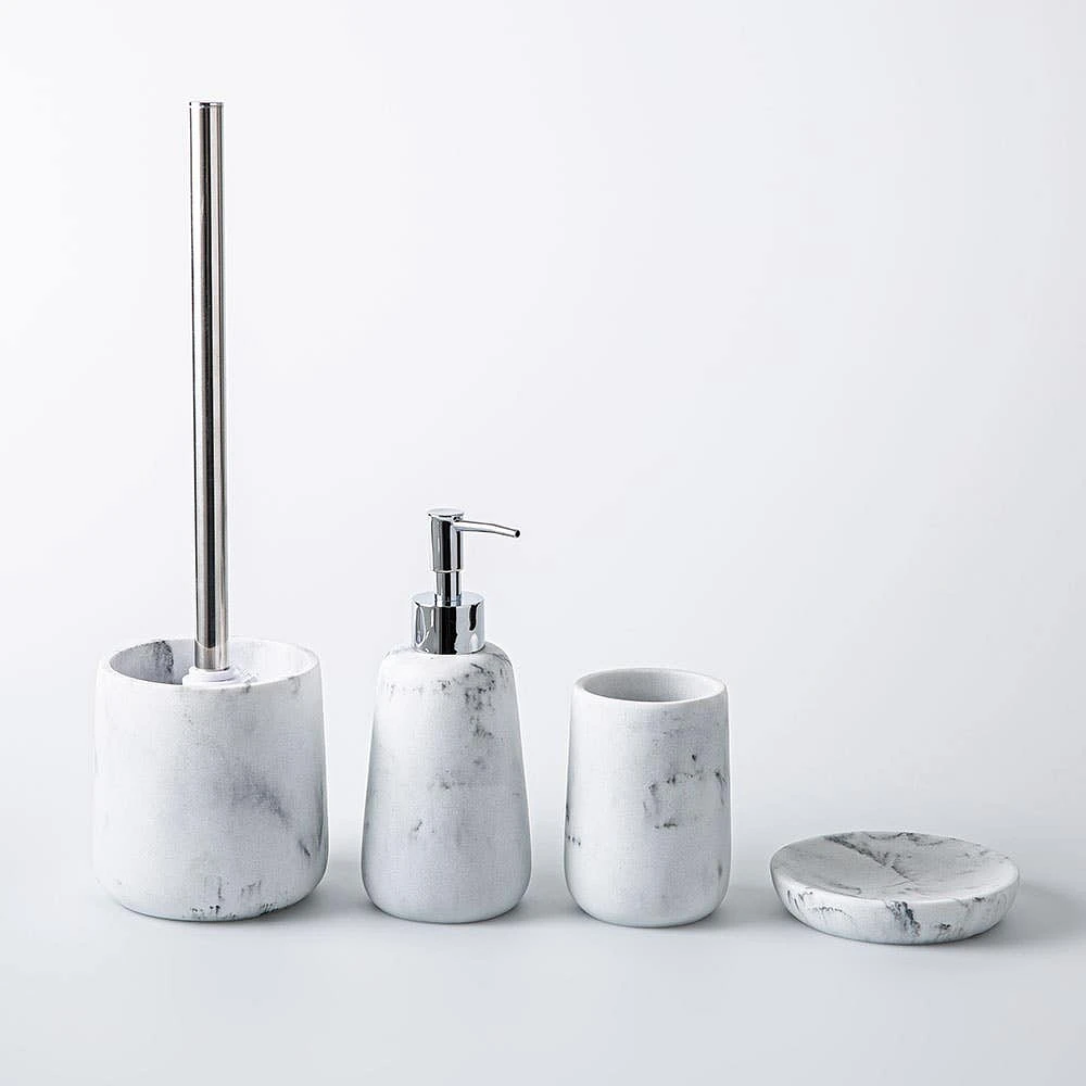KSP Carrara Marble Resin Soap Pump (Grey/White)
