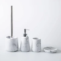 KSP Carrara Marble Resin Soap Pump (Grey/White)