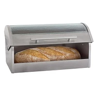 KSP Lux Roll Top Bread Bin (Stainless Steel) 39.5 x 23.5 x 21 cm