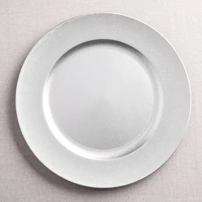 KSP Everyday Charger Plate with Glitter (Silver)