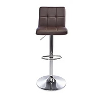 KSP Demi Tufted Faux Leather Bar Stool (Brown)