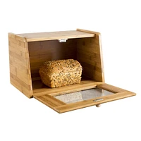 KSP Natura Bamboo Bread Box with Window (Natural) 39 x 24 x 25 cm