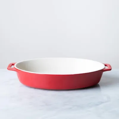 Staub En France Ceramic Oval 11"x8" Roasting Dish (Cherry)