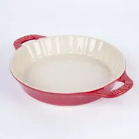 Staub En France Ceramic 11" Pie Dish (Cherry)