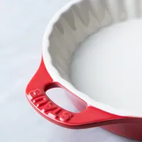 Staub En France Ceramic 11" Pie Dish (Cherry)