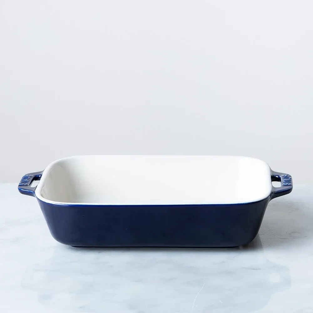 Staub En France Ceramic 7.5"x6" Rectangular Bake Dish (Dark Blue)