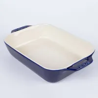 Staub En France Ceramic 10.5"x7.5" Rectangular Bake Dish (Dark Blue)