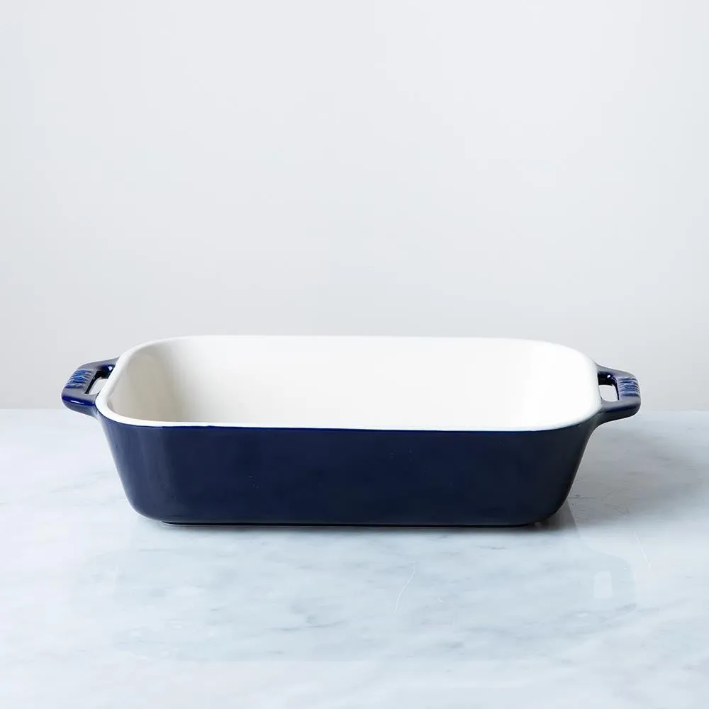 Staub En France Ceramic 10.5"x7.5" Rectangular Bake Dish (Dark Blue)