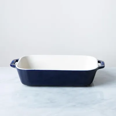 Staub En France Ceramic 10.5"x7.5" Rectangular Bake Dish (Dark Blue)