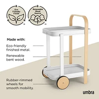 Umbra Bellwood Bar-Serving Cart 20.8x17x31.4"H (Natural/White)