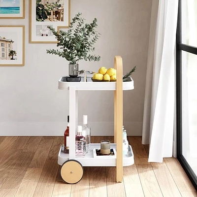 Umbra Bellwood Bar-Serving Cart 20.8x17x31.4"H (Natural/White)