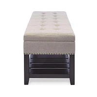 KSP Conrad Upholstered Storage Bench (Natural)