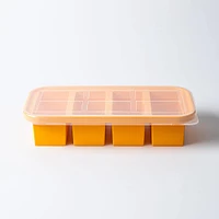 KSP Freezicube Silicone Food and Soup Tray 1 Cup 4 Cavity (Orange)
