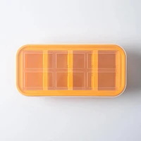 KSP Freezicube Silicone Food and Soup Tray 1 Cup 4 Cavity (Orange)