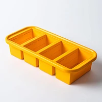KSP Freezicube Silicone Food and Soup Tray 1 Cup 4 Cavity (Orange)