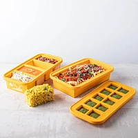 KSP Freezicube Silicone Food and Soup Tray 1 Cup 4 Cavity (Orange)