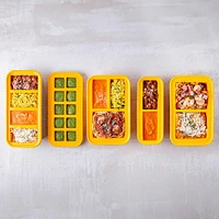 KSP Freezicube Silicone Food and Soup Tray 1 Cup 4 Cavity (Orange)