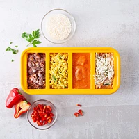 KSP Freezicube Silicone Food and Soup Tray 1 Cup 4 Cavity (Orange)