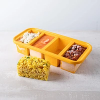 KSP Freezicube Silicone Food and Soup Tray 1 Cup 4 Cavity (Orange)
