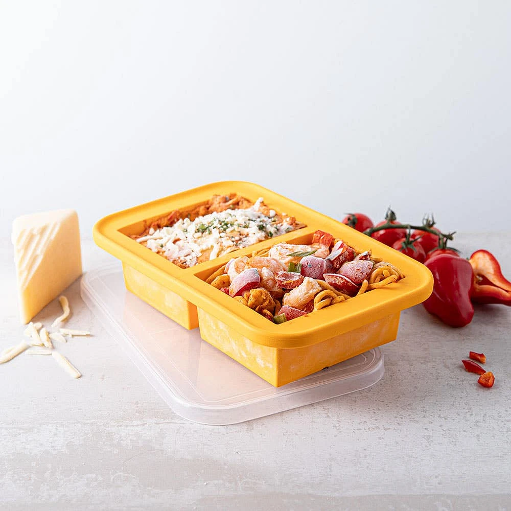KSP Freezicube Silicone Food and Soup Tray 2 Cup 2 Cavity (Orange