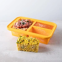KSP Freezicube Silicone Food and Soup Tray 1+2 Cup 3 Cavity (Orange)