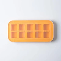KSP Freezicube Silicone Food and Soup Tray 2 Tbsp 10 Cavity (Orange)
