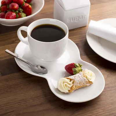 KSP Side Car Porcelain Cup & Saucer (White)