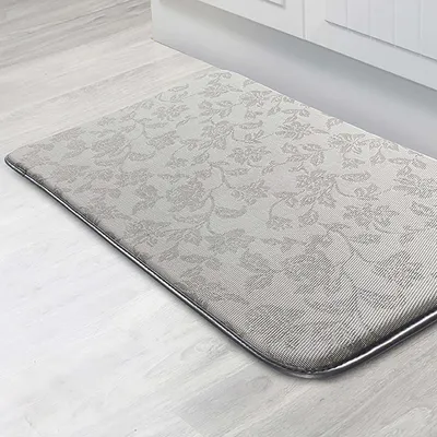KSP Textaline 'Floral' Anti-Fatigue Memory Foam Mat (Tan