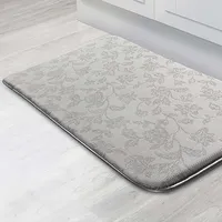 KSP Textaline 'Floral' Anti-Fatigue Memory Foam Mat (Tan