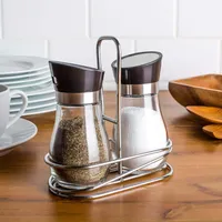 KSP Swivel Salt and Pepper Shaker with Stand - Set of 2