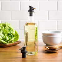 KSP Dripless Oil Spout with Sealeable Top - Set of 2 (Black)
