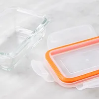 KSP Clip It Glass 180ml Storage Container (Orange)