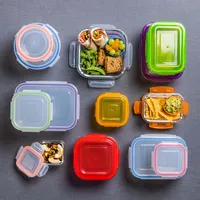 KSP Clip It Glass 370ml Storage Container (Red)