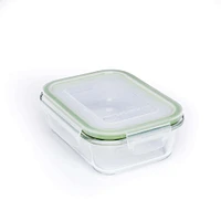 KSP Clip It Glass 600ml Storage Container (Green)
