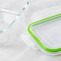 KSP Clip It Glass 600ml Storage Container (Green)