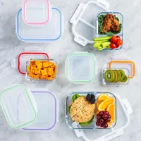 KSP Clip It Glass 315ml Storage Container (Red)