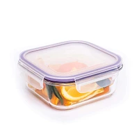 KSP Clip It Glass 1100ml Storage Container (Purple)