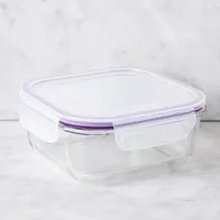 KSP Clip It Glass 1100ml Storage Container (Purple)