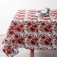 Easycare Printed 'Rose' Polyester Tablecloth 58x78"