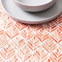 Easycare Printed 'Calme' Polyester Tablecloth 70" Dia. (Rust)