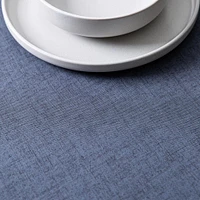 Easycare Printed 'Solid Textured' Polyester Tablecloth 70" Dia. (Char)