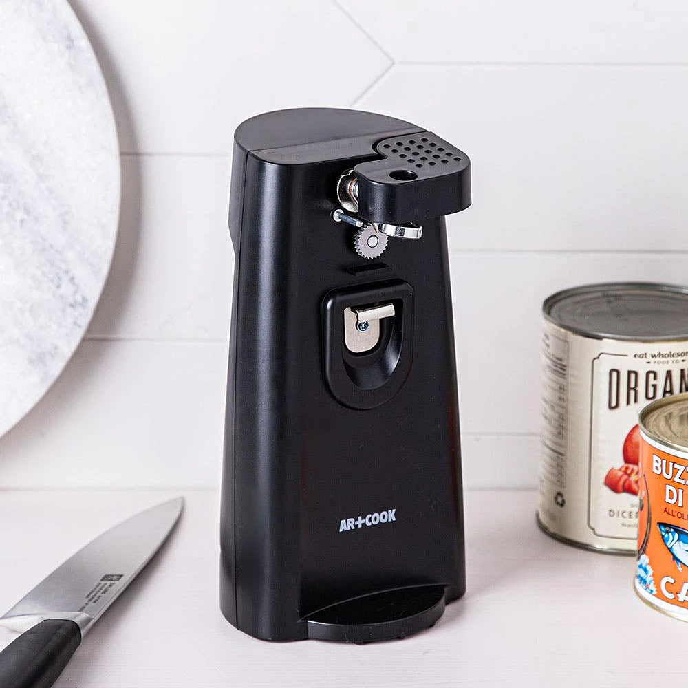 Art+Cook Easy Open 3-In-1 Electric Can Opener (Black)