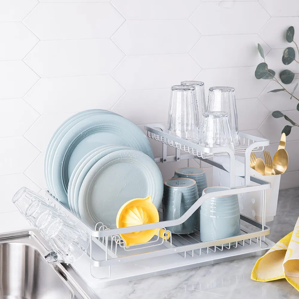 KSP Avanti Dish Rack with Tray 2-Tier (Aluminum)