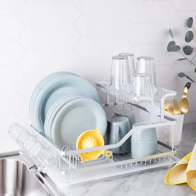 KSP Avanti Dish Rack with Tray 2-Tier (Aluminum)