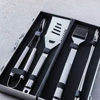 KSP Gourmet Bbq Tools In Aluminum Case - Set of 7 (Stainless Steel)