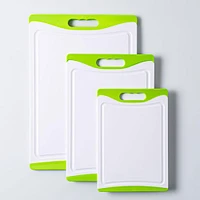 KSP Medium Dice Poly Cutting Board (Green/White)