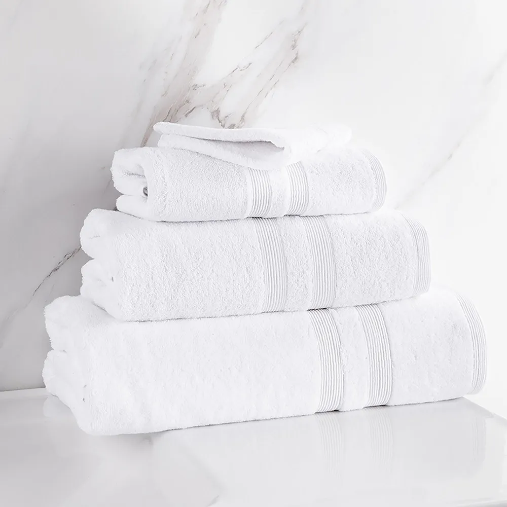 Moda At Home Allure Turkish Cotton Bath Sheet (White)