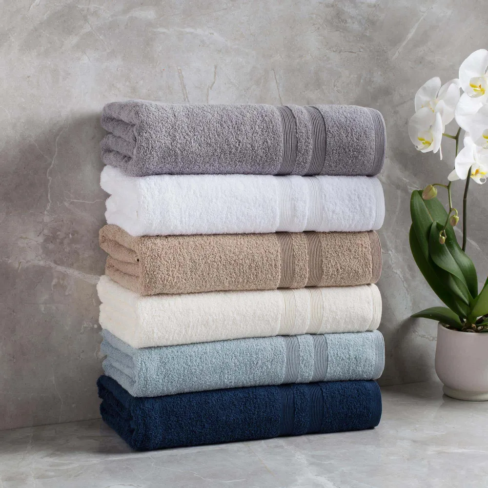 Moda At Home Allure Turkish Cotton Bath Sheet (Marble Grey)